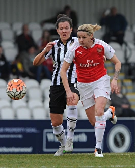 Arsenal Ladies V Notts County Ladies 3rd April 2016 Prints: Kelly Smith (Arsenal Ladies) Leanne Crichton (Notts County)