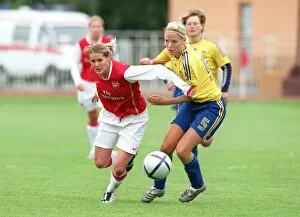 Images Dated 22nd September 2006: Kelly Smith (Arsenal) Malene Olsen (Brondby)