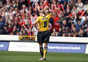 Kelly Smith celebrates scoring her 2nd goal Arsenals 4th