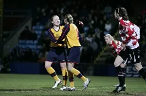 Arsenal Ladies v Doncaster Rovers Belles - League Cup Final 2008-9 Collection: Kelly Smith celebrates scoring Arsenal and her 1st