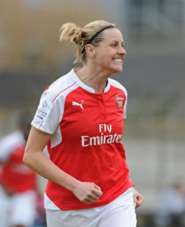 Arsenal Ladies V Notts County Ladies 3rd April 2016 Prints: Kelly Smith celebrates scoring Arsenal Ladies 1st goal