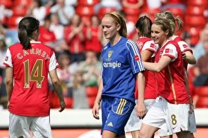 Arsenal Ladies v Leeds United Ladies Womens FA Cup Final Collection: Kelly Smith celebrates scoring Arsenals 4th goal her 2nd