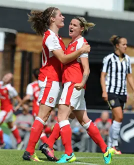 Kelly Smith and Dominique Janssen (Arsenal Ladies) celebrate the 2nd goal