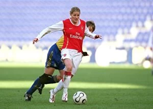 Brondby v Arsenal Ladies 2006-07 Collection: Kelly Smith Scores Brilliant Goal Against Brondby in UEFA Women's Cup Semi-Final