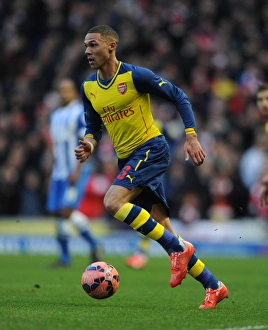 Brighton And Hove Albion V Arsenal - FA Cup 2014/15 Prints: Kieran Gibbs in Action: Arsenal vs. Brighton & Hove Albion, FA Cup 2015