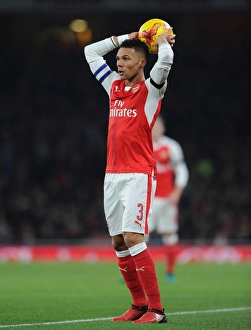 Arsenal V Southampton EFL Cup 2016-17 Prints: Kieran Gibbs in Action: Arsenal vs. Southampton - EFL Cup 2016-17