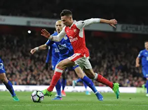 Arsenal V Leicester City 2016-17 Prints: Kieran Gibbs in Action: Arsenal vs Leicester City (Premier League 2016-17)