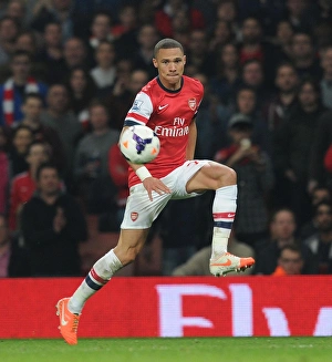 Arsenal V Manchester City 2013/14 Prints: Kieran Gibbs in Action: Arsenal vs Manchester City