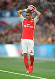 Reading V Arsenal FA Cup Semi Final 2014/15 Prints: Kieran Gibbs in Action: Arsenal's FA Cup Semi-Final Victory over Reading (2015)