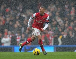 Images Dated 20th January 2013: Kieran Gibbs in Action: Chelsea vs. Arsenal, Premier League 2012-13