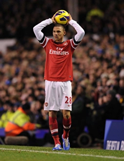 Everton V Arsenal 2012-13 Prints: Kieran Gibbs in Action: Everton vs Arsenal, Premier League 2012-13