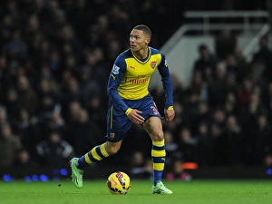 West Ham United V Arsenal 2014-15 Prints: Kieran Gibbs in Action: West Ham United vs. Arsenal, Premier League 2014-15