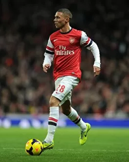 Kieran Gibbs (Arsenal). Arsenal 1: 1 Everton. Barclays Premier League. Emirates Stadium, 8 / 12 / 13