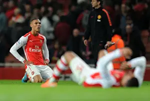 Kieran Gibbs (Arsenal). Arsenal 2: 1 Manchester United. Barclays Premier League. Emirates Stadium