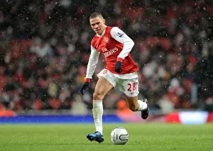 Arsenal v Wigan Athletic - Carlin Cup 2010-11 Collection: Kieran Gibbs (Arsenal). Arsenal 2: 0 Wigan Athletic. Carling Cup, Quarter Final