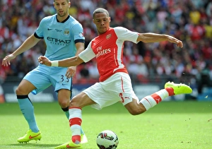 Arsenal V Manchester City - FA Community Shield 2014/15 Prints: Kieran Gibbs (Arsenal). Arsenal 3: 0 Manchester City