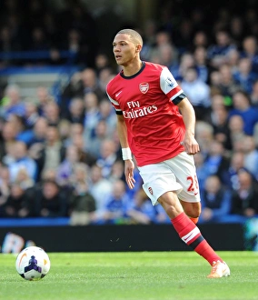 Chelsea v Arsenal 2013-14 Collection: Kieran Gibbs (Arsenal). Chelsea 6: 0 Arsenal. Barclays Premier League. Stamford Bridge, 22 / 3 / 14