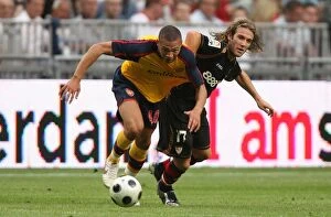 Images Dated 9th August 2008: Kieran Gibbs (Arsenal) Diego Trinidad (Seville)