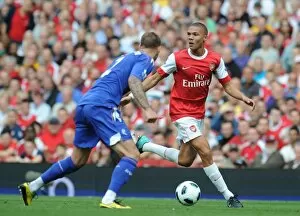 Arsenal v Bolton Wanderers 2010-11 Collection: Kieran Gibbs (Arsenal) Gretar Steinsson (Bolton). Arsenal 4: 1 Blackburn Rovers