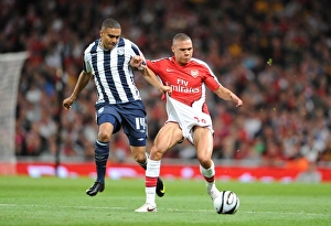 Arsenal V West Bromwich Albion - Carling Cup 2009-10 Prints: Kieran Gibbs (Arsenal) Jerome Thomas (WBA)