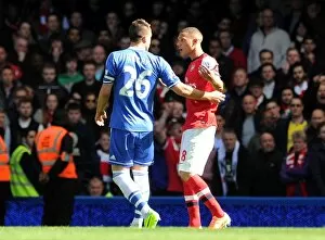Chelsea v Arsenal 2013-14 Collection: Kieran Gibbs (Arsenal) John Terry (Chelsea). Chelsea 6: 0 Arsenal. Barclays Premier League