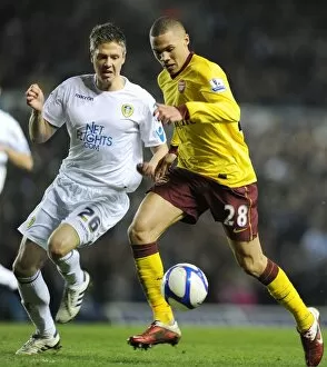 Leeds United v Arsenal FA Cup 2010-11 Collection: Kieran Gibbs (Arsenal) Leigh Bromby (Leeds). Leeds United 1: 3 Arsenal, FA Cup 3rd Round Replay