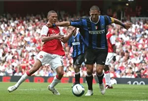 Images Dated 1st August 2007: Kieran Gibbs (Arsenal) Marco Materazzi (Inter)