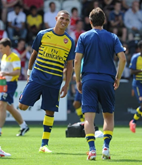 Kieran Gibbs (Arsenal) warms up before the match. Boreham Wood 0:2 Arsenal. Pre Season Friendly Kieran Gibbs (Arsenal) warms up before the match. Boreham Wood 0:2 Arsenal. Pre Season Friendly