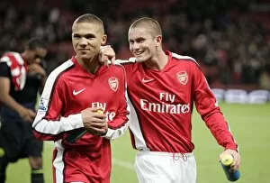 Images Dated 11th November 2008: Kieran Gibbs and Henri Lasnbury (Arsenal)