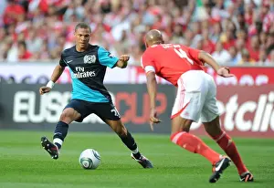 Benfica V Arsenal 2011-12 Prints: Kieran Gibbs Outmaneuvers Luisao: A Battle at the Estadio da Luz (Benfica vs Arsenal)