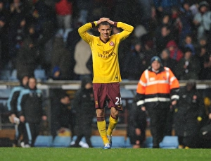 Aston Villa V Arsenal 2012-13 Prints: Kieran Gibbs: Post-Match Reaction (Aston Villa vs. Arsenal, 2012-13 Premier League)