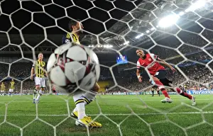 Fenerbahce V Arsenal 2013-14 Prints: Kieran Gibbs Scores First Arsenal Goal in UEFA Champions League Play-offs Against Fenerbahce