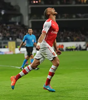 Anderlecht V Arsenal 2014-15 Prints: Kieran Gibbs Scores First Goal: Arsenal's Triumph over RSC Anderlecht in UEFA Champions League (2014-15)