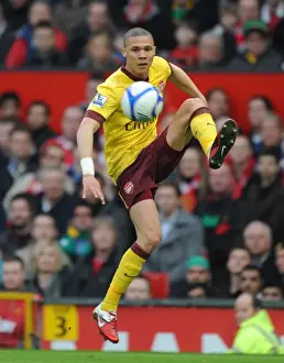 Manchester United V Arsenal FA Cup 2010-11 Prints: Kieran Gibbs vs Manchester United: FA Cup Sixth Round Defeat at Old Trafford (2010)