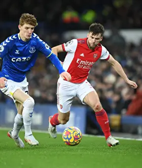 Everton V Arsenal 2020-21 Prints: Kieran Tierney vs. Anthony Gordon: Battle at Goodison Park - Everton vs