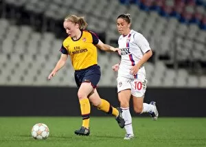Images Dated 14th October 2008: Kim Little (Arsenal) Camille Abily (Lyon)