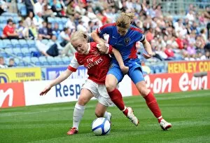 Images Dated 21st May 2011: Kim Little (Arsenal) Corinne Yorston (Bristol). Arsenal Ladies 2: 0 Bristol Academy
