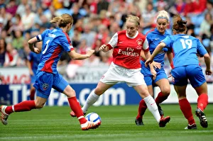 Arsenal Ladies V Bristol Academy FA Cup Final 2011 Prints: Kim Little (Arsenal) Corinne Yorston and Jemma Rose (Bristol). Arsenal Ladies 2