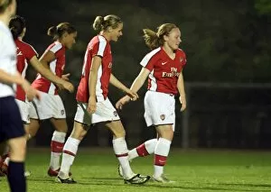 Arsenal Ladies v FC Zurich Frauen 2008-9 Collection: Kim Little celebrates scoring her 2nd goal Arsenals 6th