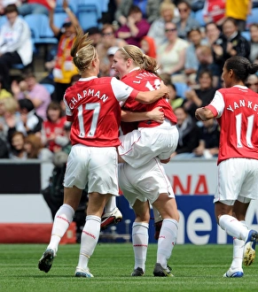 Arsenal Ladies V Bristol Academy FA Cup Final 2011 Prints: Kim Little celebrates scoring Arsenals 1st goal. Arsenal Ladies 2: 0 Bristol Academy