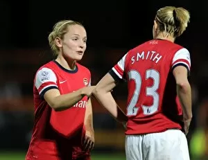 Arsenal Ladies v Birmingham City - WSL League Cup Final 2012-13 Collection: Kim Little and Kelly Smith (Arsenal). Arsenal Ladies 1: 0 Birmingham City