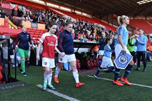 Arsenal V Manchester City - Continental Cup Final 2019 Prints: Kim Little Leads Arsenal Out in FA WSL Continental Cup Final vs. Manchester City