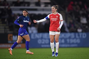 Images Dated 27th November 2023: Kim Little Leads Arsenal Women: Instructions vs. West Ham United in Barclays WSL Clash