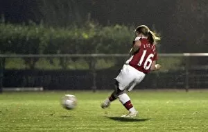 Arsenal Ladies v FC Zurich Frauen 2008-9 Collection: Kim Little scores her 3rd goal Arsenals 7th