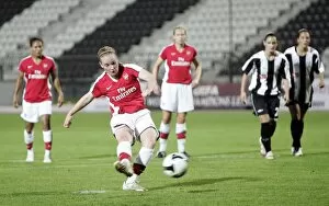 POAK Thessaloniki v Arsenal Ladies 2009-10 Collection: Kim Little scores her 3td goal Arsenals 4th from the penalty spot