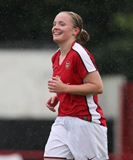 Images Dated 7th October 2009: Kim Little Scores Arsenal's Second Goal in 9-0 UEFA Women's Champions League Victory over PAOK