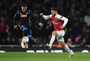Arsenal V SSC Napoli 2018-19 Prints: Kolasinac vs. Hysaj: A Europa League Showdown at the Emirates