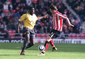 Sunderland V Arsenal 2005-06 Prints: Kolo Toure (Arsenal) Anthony Le Tallec (Sunderland)