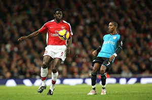 Toure Kolo Gallery: Kolo Toure (Arsenal) Ashley Young (Aston Villa)