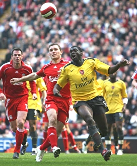 Liverpool v Arsenal 2006-7 Collection: Kolo Toure (Arsenal) Fabio Aurelio (Liverpool)